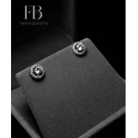 ราคา เซตต่างหูเพชรสวิสแท้ชุบทองคำขาว18kตัวเรือนเงินแท้s925 (17572970566)