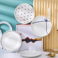 ราคา LIFEIS LIKEAPOEM ชุดจาน จานเซรามิก จานชามเซรามิค จาน เซรามิค สไตล์อังกฤษ ยุโรป 4ชิ้น NO Z22 (12515254249)