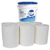 ราคา KIMTECH WETTASK แผ่นเช็ด พร้อมถังมีฝาปิด คิมเทค เวททาส์ก ไวเปอร์ สำหรับน้ำยาฟอกขาว และน้ำยาฆ่าเชื้อ รหัสสินค้า 06411 ผลิตจากเมลท์โบลน 6 ม้วน 140 แผ่น (21184984532)