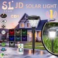 ราคา ไฟทางโซล่าเซลล์ JD โคมไฟหัวเสา 3สีในโคมเดียว กันน้ำIP67 ไฟสนามหญ้า ไฟทางโซล่าเซลล์ โคมไฟ ไฟสนามหญ้าพลังงานแสงอาทิตย์ โซล่าเซลล์ โซล่าเซล ไฟ led โซล่าเซลล์ รับประกัน 3 ปี (20680541928)