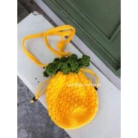 ราคา Pineapple bag กระเป๋าถักไหมพรม สับปะรดน่ารักคิ้วท์ๆ พร้อมส่ง (19897575567)