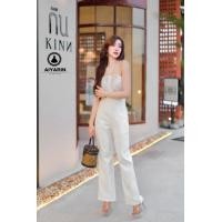 ราคา Jungkook S XLพร้อมส่ง A17 จั๊ม จั๊มสูท จั้ม จั้มสูท จั้มสูทขายาว ชุดกางเกง ชุดกางเกงขายาว จั้มกางเกงผ้าลูกไม้ปักเเน่นๆ ชุดสีขาว ใส่เที่ยว (16008695719)