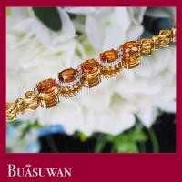 ราคา สร้อยข้อมือ พลอยบุษราคัม และเพชรแท้ ตัวเรือนทองคำแท้ 18K พลอยบุษราคัม สีเหลืองทอง เกรด TOP การันตีพร้อมใบรับปรกันจากทางร้าน (20756794965)