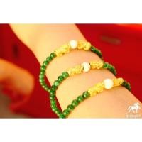 ราคา สร้อยข้อมือปี่เซียะคู่ทองคำแท้ หินหยกจักรพรรดิ์ เสริม หินหยกดาราขาว ปี่เซียะทอง99 99 น้ำหนักทองรวม 0 45 0 5g (8305374538)