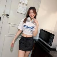 ราคา เสื้อครอบทรงCrop Top ลาย Athletic Girl ผ้านุ่มพิเศษ แบรนด์ hart (21161324699)