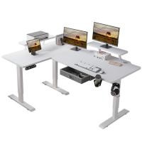 ราคา Mxtark 1 6M L Shape Electric Standing Desk Single Motor Desk Height Adjustable Stand Desk Multi functional new standing desk with drawers Left and right all purpose three legged table (21241159807)