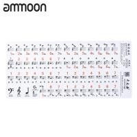 ราคา ammoon Transparent 37 49 61 Electronic Keyboard 88 Key Piano Stave Note Sticker Notation Version Sheet Music for White Keys (19644524555)