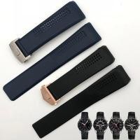 ราคา Rubber Watchbands For TAG HEUER CARRERA Deployant Metal Clasp Strap Watch Accessories Silicone Watch Band Watch Bracelet Chain (11193698262)