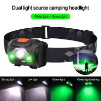 ราคา 2022 Headlamp XPE 2x2835 White Green Red 4 Mode Headlight IPX4 Torch for Camping Fishing By Battery (19724526398)