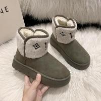 ราคา LAL Tube ความสูง9 5ซม UGG รองเท้าบูทหิมะเดียวกัน ผู้หญิงพื้นหนาขนเสื้อนอกรวมขนแกะหนา Sepatu BOOT Pendek (21141556675)