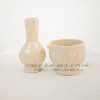 ราคา ที่กรวดน้ำเซรามิค ชุดกรวดน้ำ ที่กรวดน้ำ ชุดกรวดน้ำเซรามิก สูง 5 นิ้ว 1 ชุดได้ 2 ชิ้น ได้ แก้วรองน้ำ ที่ขวดกรอกน้ำ (21295522034)