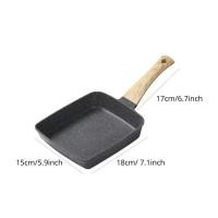ราคา กระทะสี่เหลี่ยมด้ามไม้กระทะทอดไข่กระทะสี่เหลี่ยมเครื่องครัวแพนเค้กหม้อทำอาหาร (21171041268)