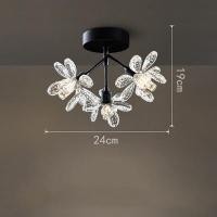 ราคา โคมไฟระย้า ประดับคริสตัล ลายดอกไม้ หรูหรา แบบเรียบง่าย สไตล์โมเดิร์น สําหรับติดเพดานระเบียง ทางเข้า (20558163918)