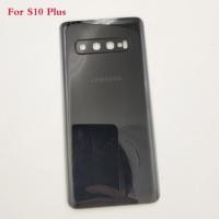 ราคา กระจกด้านหลังของแท้สำหรับ Samsung Galaxy S10 S10 Plus S10 S10e ฝาครอบแบตเตอรี่ด้านหลังแผงประตูพร้อมกรอบเลนส์กล้อง (15074376029)