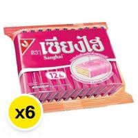 ราคา เซียงไฮ เวเฟอร์เคลือบครีมรสสตรอเบอร์รี่ 12 ชิ้น x 6 (21371007371)