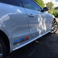 ราคา ฝาครอบสติ๊กเกอร์ติดผนังแต่งรถไวนิลหนึ่งคู่สติกเกอร์ฝาครอบตัวถังรถประสิทธิภาพที่สวมครอบมีสัญลักษณ์สติกเกอร์สำหรับ BMW (20198500178)