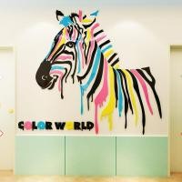 ราคา ZEBRA acrylic Wall Sticker สติ๊กเกอร์ตกแต่ง 3D (1434116952)
