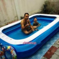 ราคา Smile Kids สระน้ำขนาดใหญ่ สระน้ำเป่าลม ขนาด 262 175 50 cm สระน้ำครอบครัว (323338072)