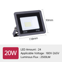 ราคา สปอร์ตไลท์ LED ฟลัดไลท์ IP65 กันน้ำ โคมไฟสปอร์ตไลท์ 70W 130W 180W 260W Floodlight อลูมิเนียม ไฟสปอร์ตไลท (20708206535)