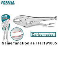 ราคา TOTAL คีมล็อค ปากตรง ขนาด 10 นิ้ว รุ่น THT191002 Carbon Steel Straight Jaw Plier (20187741431)