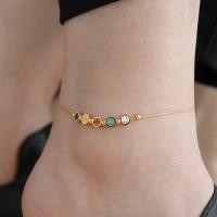 ราคา 18k ทอง เค แท้จี้ 99 99 น้ำหนัก โซ่เท้ากระดูกงูมะฮอกกานีขนาดเล็กสำหรับครอบครัวของขวัญ (19900834501)