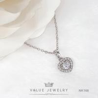 ราคา สร้อยคอพร้อมจี้ เพชรกลม4มิล ล้อมคริสตัลแท้ ลาย หัวใจ Heart ขนาดเล็ก สร้อย เครื่องประดับ NK166 ValueJewelry (12340274617)