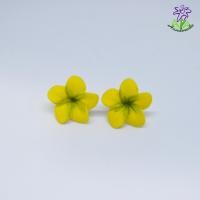 ราคา ต่างหู ดินปั้น ดอกลีลาวดี ทรงโบราณ เครื่องประดับแฟชั่น (1739696543)