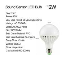 ราคา คลังสินค้าพร้อม โคมไฟเซ็นเซอร์ตรวจจับการเคลื่อนไหว PIR E27 85 265โวลต์3W 5W 7W 9W 12W หลอดไฟ LED พร้อมเซ็นเซอร์ตรวจจับการเคลื่อนไหว PIR ไฟกันขโมยเซนเซอร์ตรวจจับเสียง (19895913060)