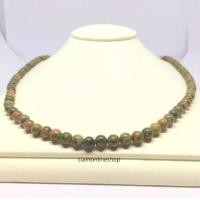 ราคา UNAKITE สร้อยคอหินนำโชค หินยูนาไคต์ หินถูกหวย by siamonlineshop (2616506265)