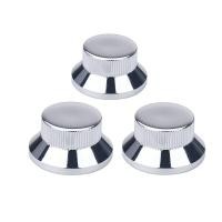 ราคา WK New Desigh 3Pcs Guitar Bass Metal Knobs Top Hat Bell Speed Control Knob for Les Paul SG Guitar AccessoriesChrome (19599636998)