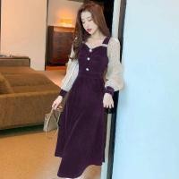 ราคา NEW MALL เดรสสีแดง ชุดสีแดงปีใหม่ ชุดปีใหม่ ผู้หญิง ชุดจีนของเด็กโต ปีใหม่คริสต์มาสเดรสกำมะหยี่ย้อนยุคกลางยาว 2022 กระโปรงอารมณ์ใหม่ 122009 (16874535337)