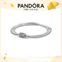 ราคา สร้อยข้อมือแพนดอร่าเงินแท้ 925 หัวเข็มขัดวงกลมคู่โซ่งูกระดูกสาวสร้อยข้อมือหัวใจ Pandoraˉ 925 Sterling Silver Bracelet Pandoraˉ Bucket Buckle Double Circle Snake Bone Chain Girl Heart Bracelet 599544C0