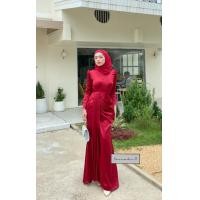 ราคา ชุดเดรสมุลิม รุ่นพิพิม เดรสยาว ชุดเดรสหางปลา เนื้อผ้าซาร่า ชุดเดรสออกงาน เดรสแฟชั่น ชุดเดรสสวยๆพร้อมส่ง ชุดนิกะห์ ชุดเดรสไปงาน (19607508974)