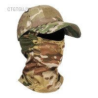 ราคา ฝาครอบหมวก Seluruh Wajah ไหมพรมลายพรางผู้ชาย CTGT เดินป่ากลางแจ้งหมวกกันแดดหมวกเบสบอลหมวกแสน็ปแบ็คสำหรับผู้ชาย (18279907471)