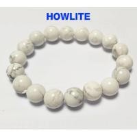 ราคา หินสีขาว HOWLITE หินฮาวไลท์ หินสี หินใจเย็น ขนาด 10 มม สร้อยข้อมือหินแท้ เกรดพรีเมียม สร้อยข้อมือ ของนำโชค กำไล ZX (4835054425)