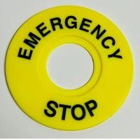 ราคา เนมเพลท EMERGENCY STOP สีเหลือง รู 22มิล (16073073878)