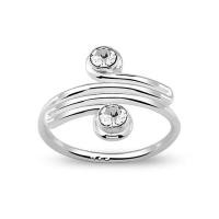 ราคา Silver thai Silver Rounded Double Crystal Toe Ring handmade silver toe ring with crystal sparkling แหวนนิ้วเท้าคริสตัลคู่ ใส่แล้วไม่แพ้ เงินแท้ไม่ชุบ เงินแท้925 พร้อมส่ง (16127619034)