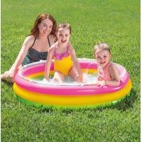 ราคา Intex สระน้ำเป่าลม พื้นกันลื่น ทรงกลมแบบ 3 ชั้น สระน้ำ สระว่ายน้ำเด็ก อ่างน้ำเป่าลม (18444254080)