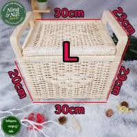 ราคา หีบหวายแท้ กล่องหวายแท้ กล่องเก็บของ มีฝาปิด สวยแข็งแรงน่าใช้ (7861912407)