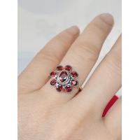 ราคา แหวนเงินดอกไม้กลม1 5cm (17627549784)