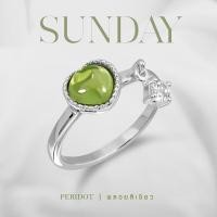 ราคา Mizuchol แหวนเสริมดวงความรักสำหรับคนวันอาทิตย์ Darling ring พลอย Peridot RD (8183461368)