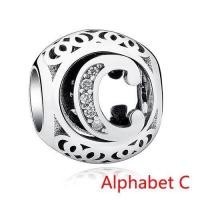 ราคา Original Pandora Charms Silver Alphabet Pandora Charm Vintage Letter Silver Beads Aliexpress (18275667082)