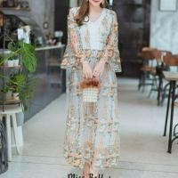 ราคา ชุดเดรสยาวเดรสปักอลังเดรสแฟชั่นเดรสยาวงานปักอลังแน่นๆ (20068897354)