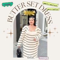 ราคา FAT ชุดเซต เดรสสายเดี่ยว เสื้อคลุมแขนยาว สีทูโทน ผ้าไหมพรมลายริ้วเนื้อนุ่ม เสื้อตัวนอก อกหน้าผ้า 54 วงแขน 25 ยาว 25 เดรส อกหน้าผ้า 50 (21216769599)