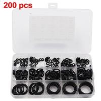 ราคา 200pcs Black Nitrile Rubber Sealing Ring O ring Waterproof Sealing Ring Standard Component Rubber Sealing Ring (21108131429)