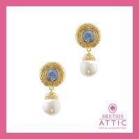 ราคา SRETSIS MARGUERITE CRYSTAL STUD PEARL DROP EARRINGS (21381975582)