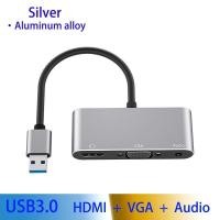 ราคา USB 3 0 To HDMI VGA Adapter 1080P จอแสดงผล2in1 USB To HDMI converter สำหรับ Windows 7 8 10 OS (15246246214)