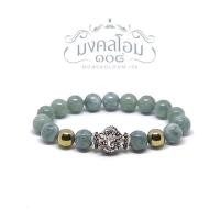 ราคา J10 02 กำไลหินมงคล Jade หยกพม่า พระพิฆเนศประทานพร Pyrite สุขภาพ อุดมสมบูรณ์ มั่งคั่ง กักเก็บทรัพย์ (19467510692)