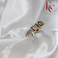 ราคา แหวน D I O R แหวนเงินแท้ 92 5 ชุบทองคำแท้ 24K ฝังเพชร Swiss (17755909288)