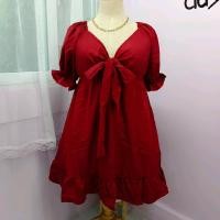 ราคา เดรสสีแดง สาวอวบอ้วน อก 50 นิ้ว (21288836725)